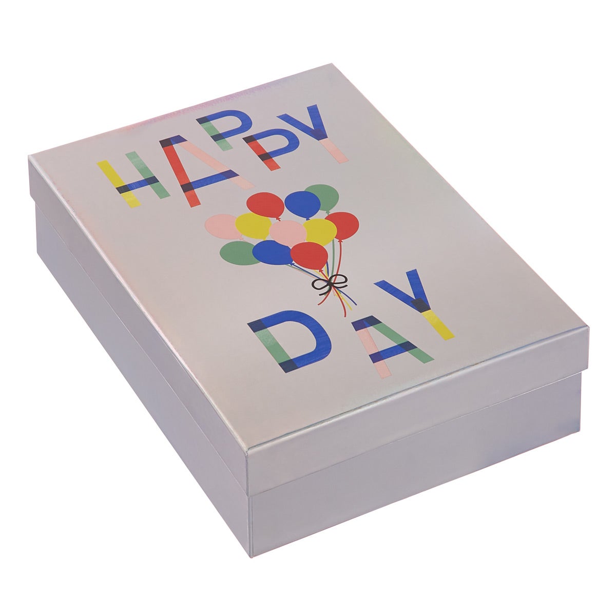 Large Happy Birthday With Balloons Gift Box | The Container Store