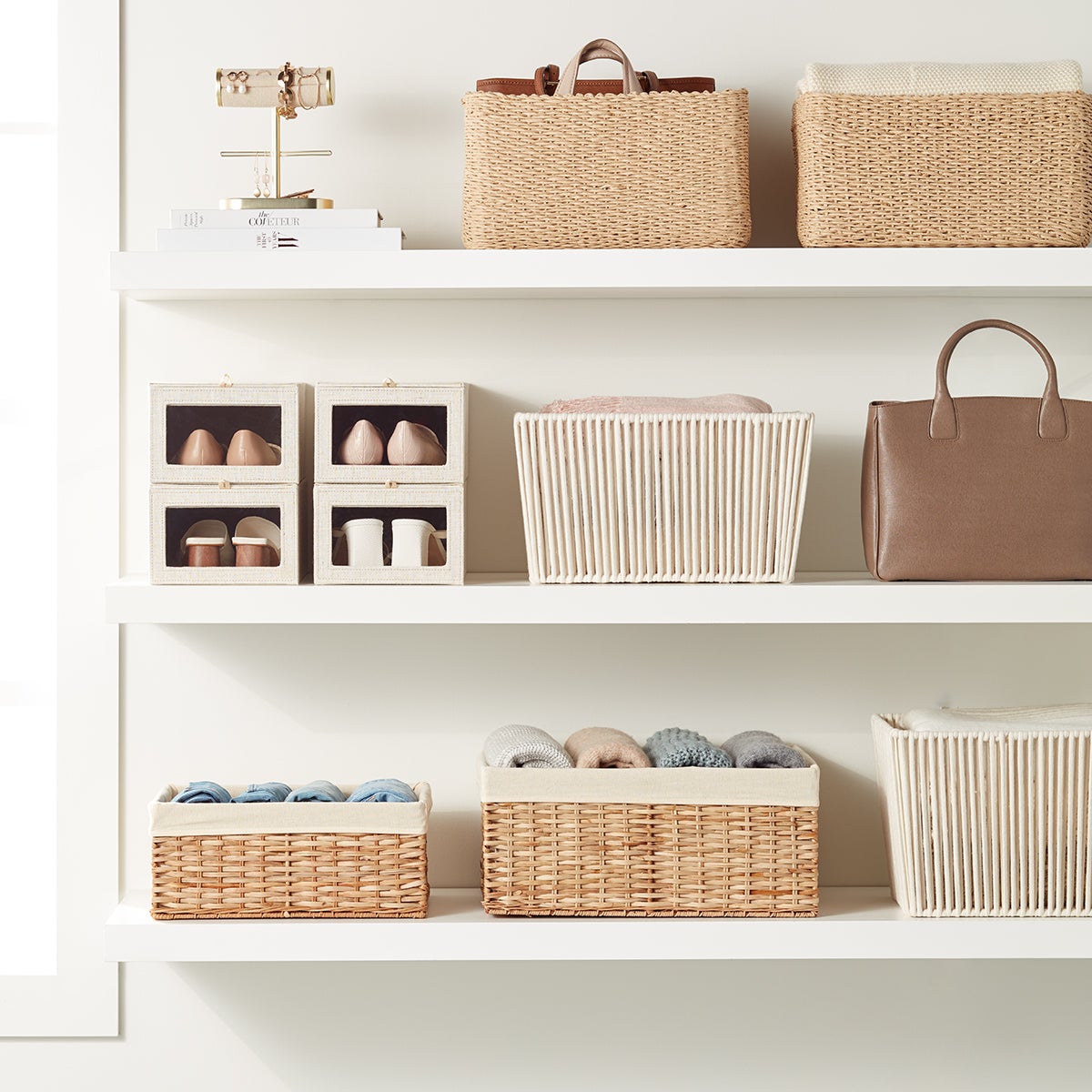 Natural Montauk Woven Rectangular Storage Bins