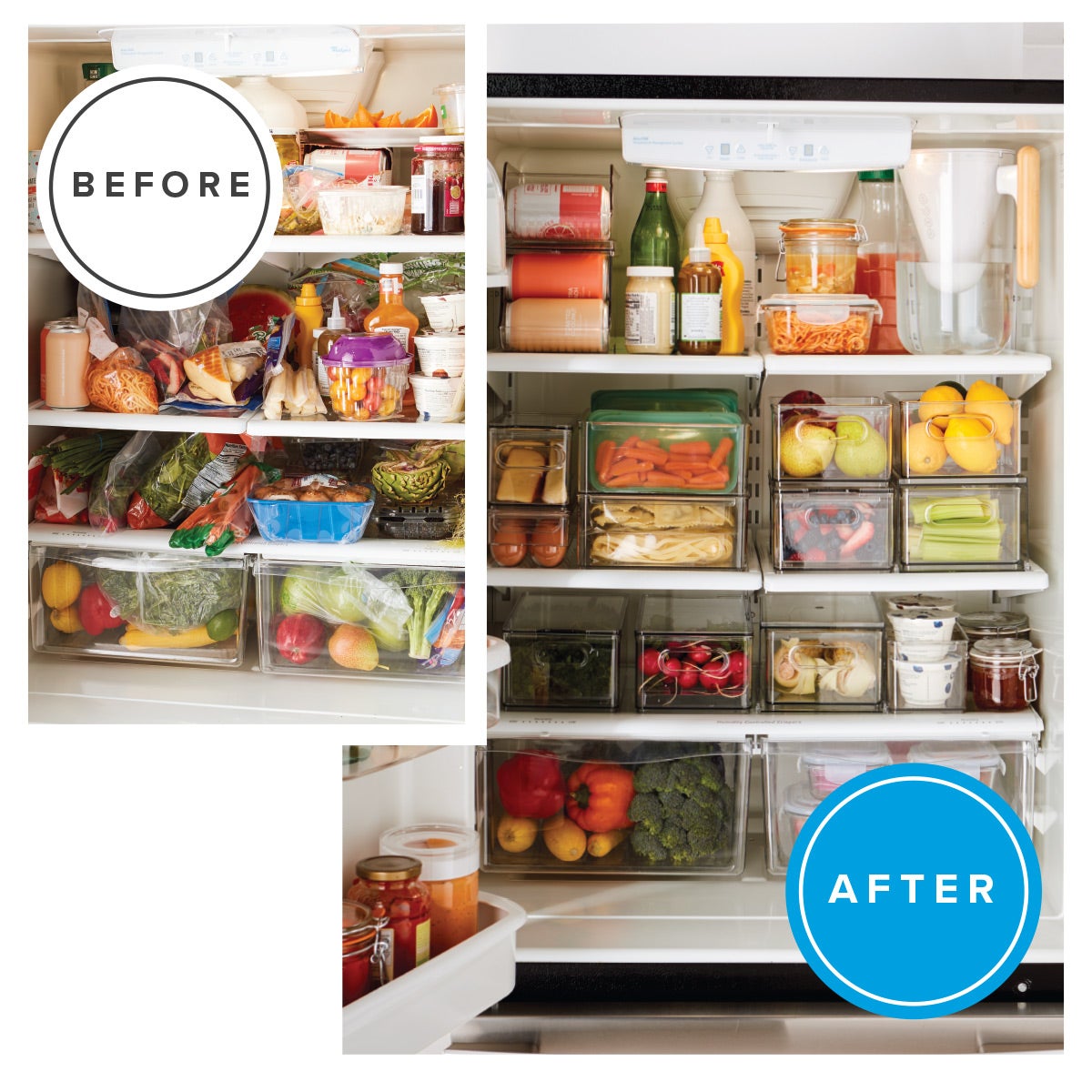 The Home Edit by iDesign Divided Fridge Drawer The Container Store