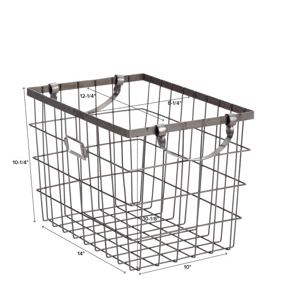 Harvest Wire Storage Baskets with Handles The Container Store
