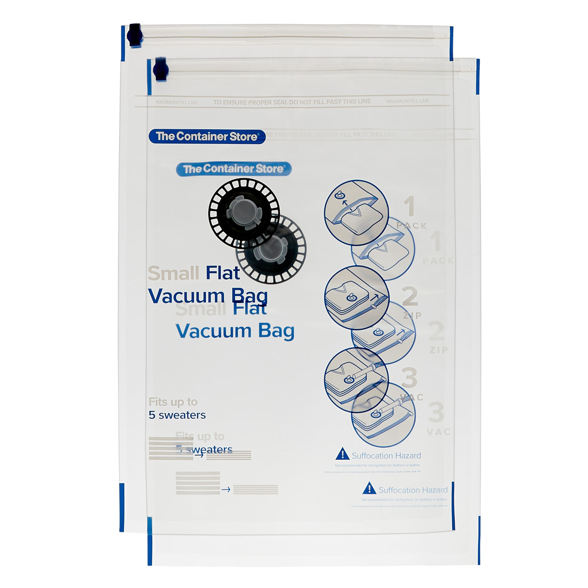 Variety Cube Vacuum Bags Clear Pkg/2 | The Container Store