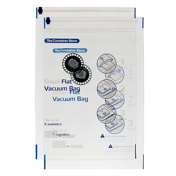 Variety Flat Vacuum Bag Clear Set of 3 | The Container Store