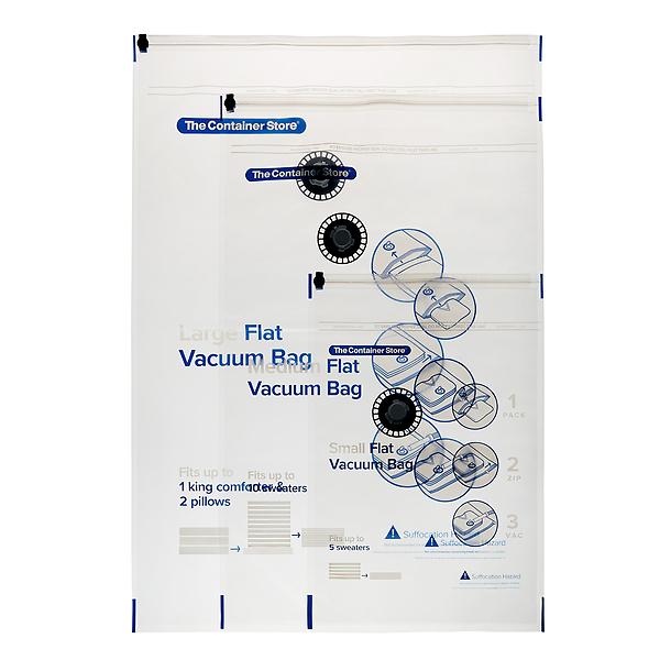 Large Flat Vacuum Bag Clear Pkg/2, 27 x 39-1/2 H | The Container Store