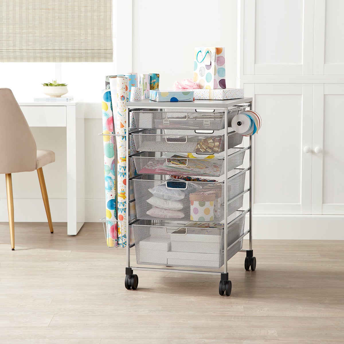 Elfa Gift Wrap Cart  The Container Store