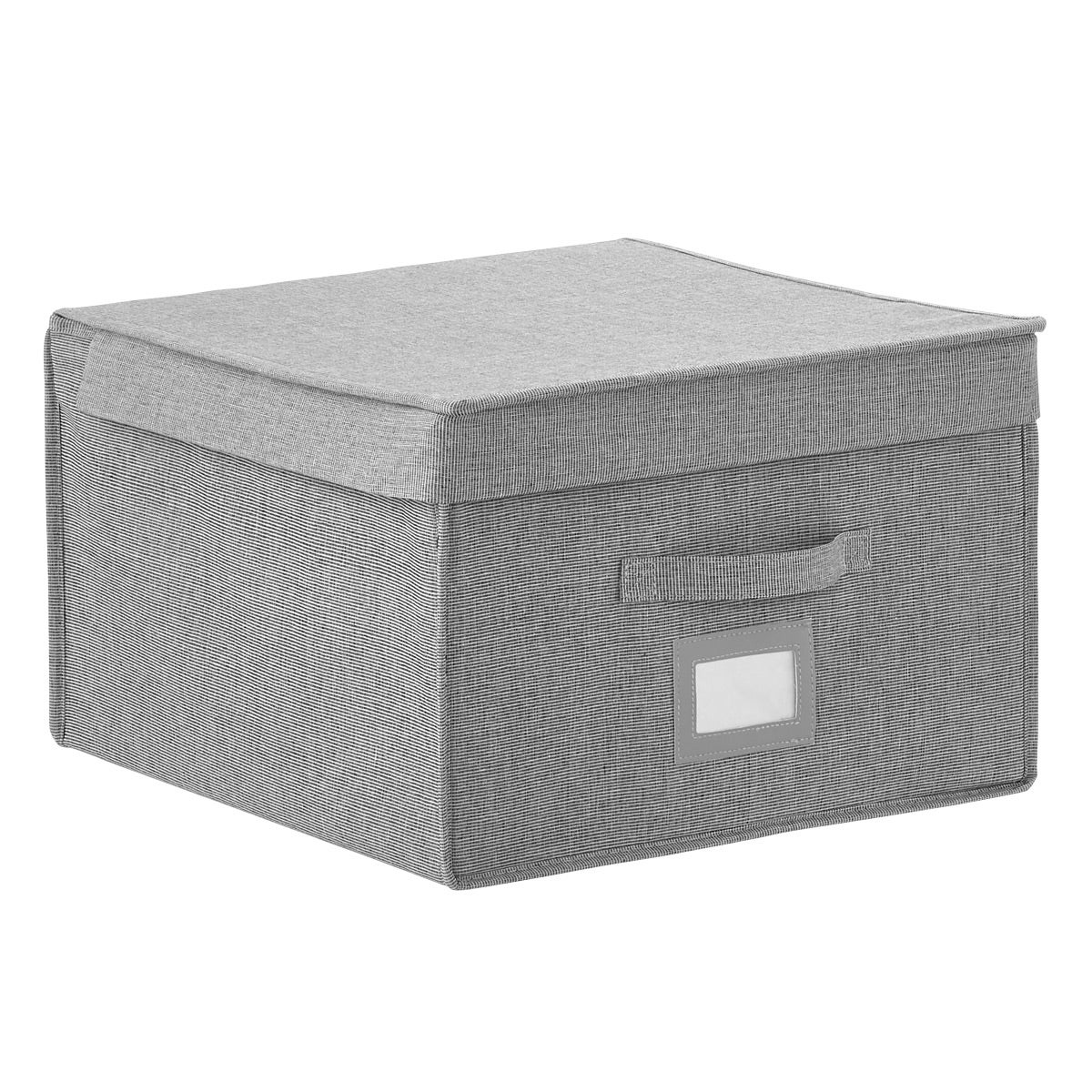 Oxford Grey Storage Boxes with Vacuum Bag The Container Store