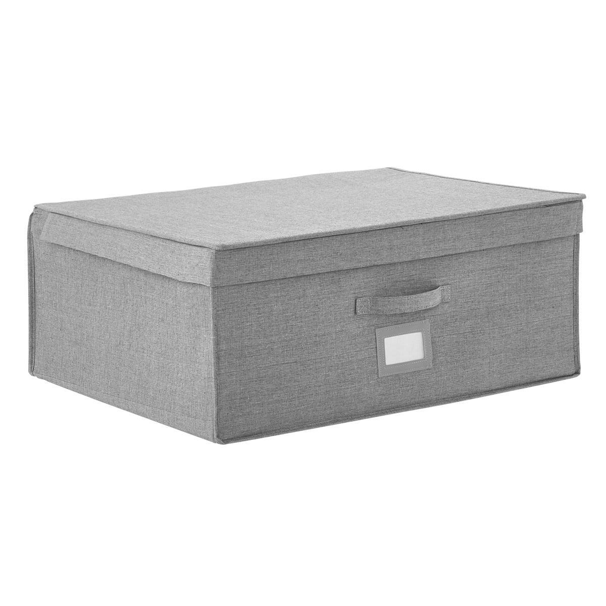 Oxford Grey Storage Boxes with Vacuum Bag The Container Store