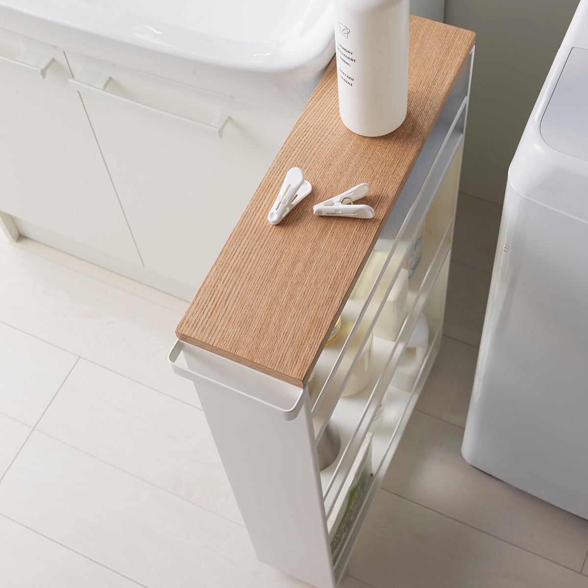 Yamazaki Slim Rolling Storage Cart Tower The Container Store