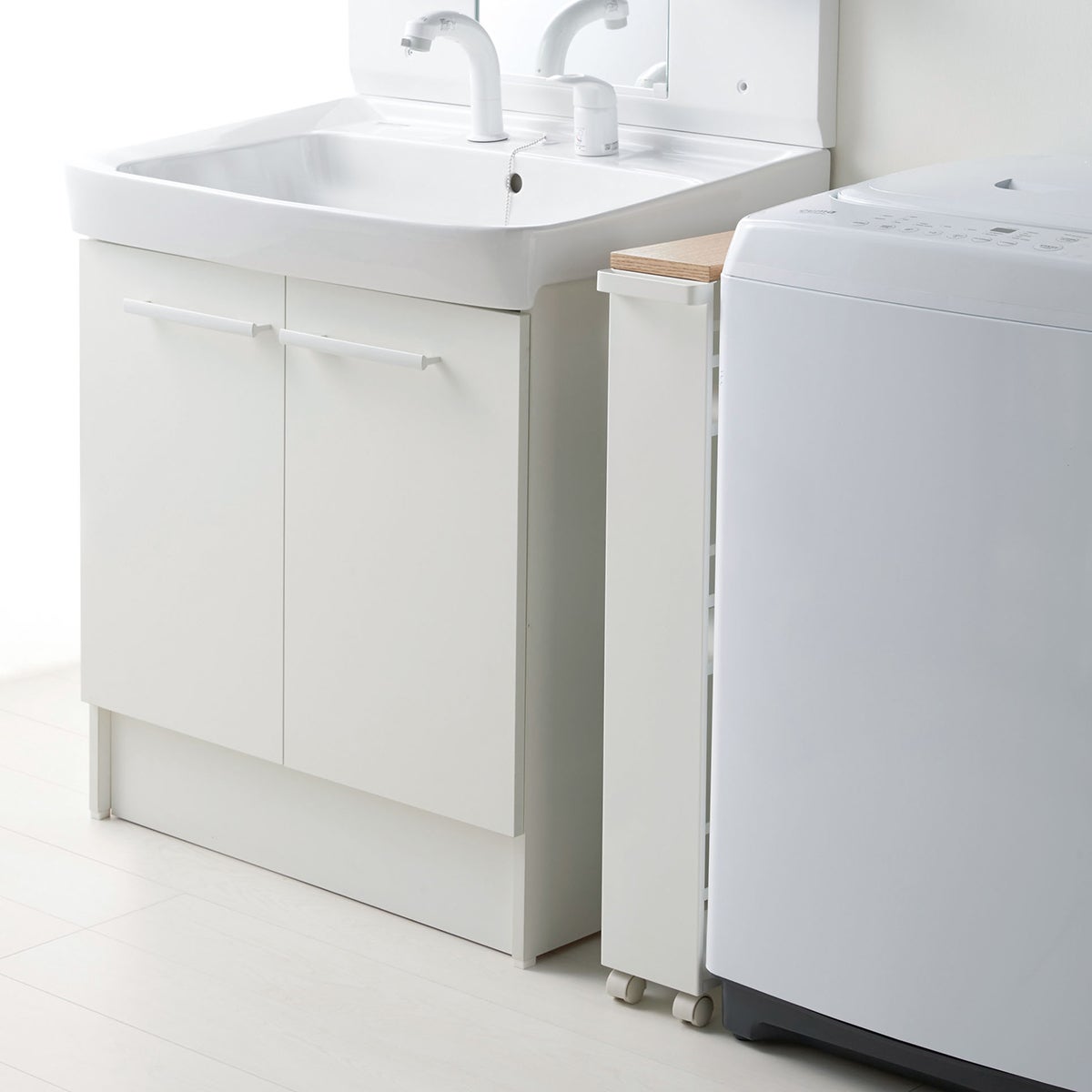 Yamazaki Slim Rolling Storage Cart Tower The Container Store