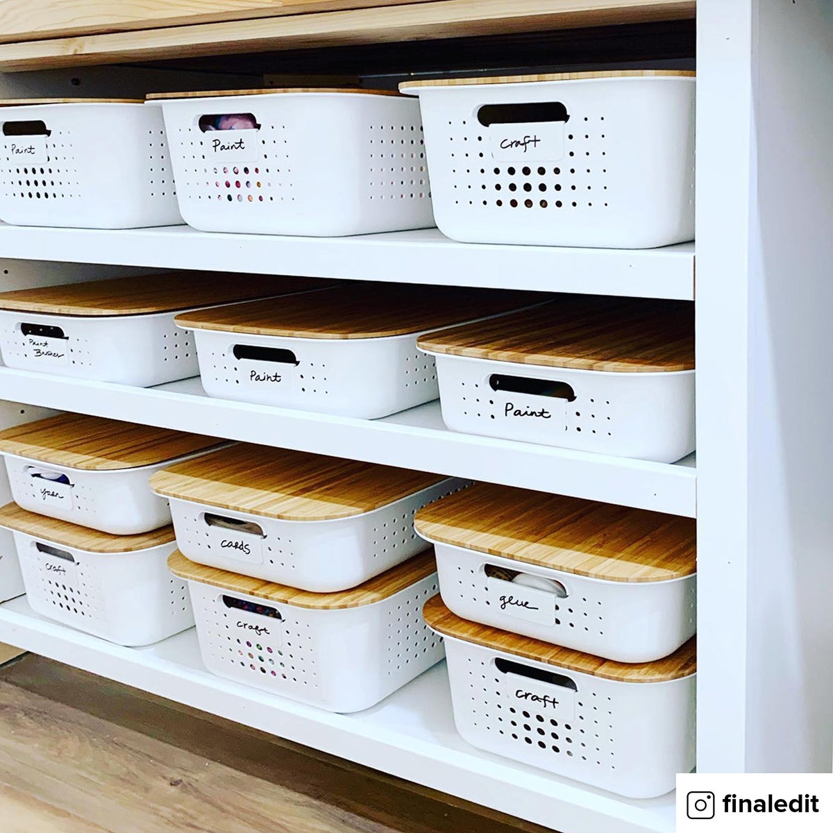 White Nordic Storage Baskets with Handles The Container Store