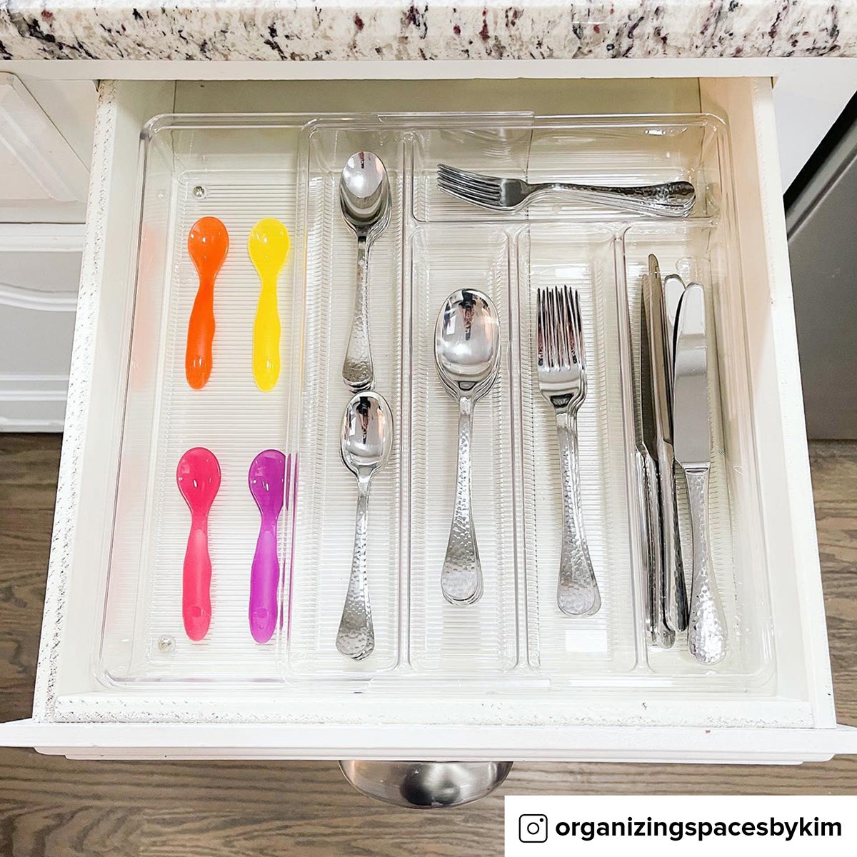 iDesign Linus Expandable Cutlery Organizer The Container Store