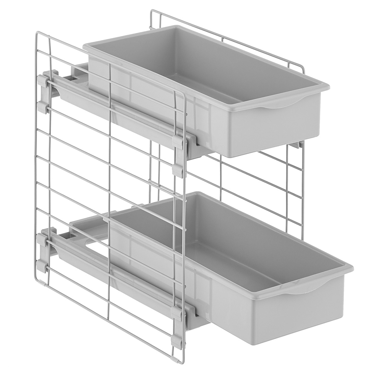 Fleming Supply 12-in-1 Adjustable Under Sink Storage Shelf - White