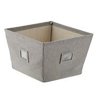 Large Tapered Canvas Bin Grey