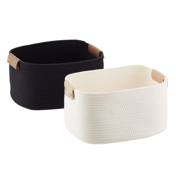 Cotton Rope Bin with Snap Handle