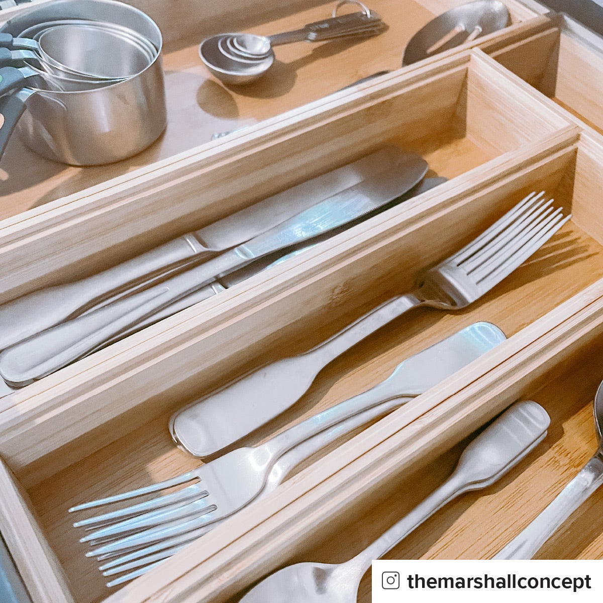 stackable bamboo drawer organizers