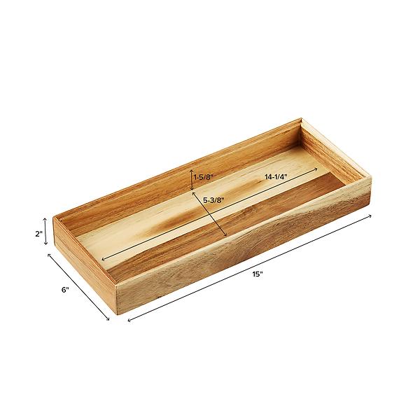 Stackable Acacia Drawer Organizers