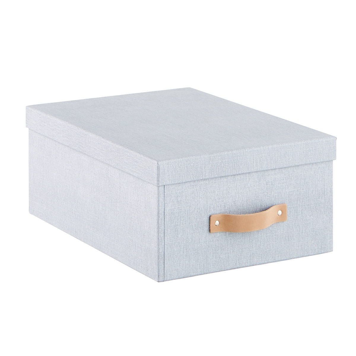 Bigso Silvia Organizational Storage Box, Photo with Leather Ash