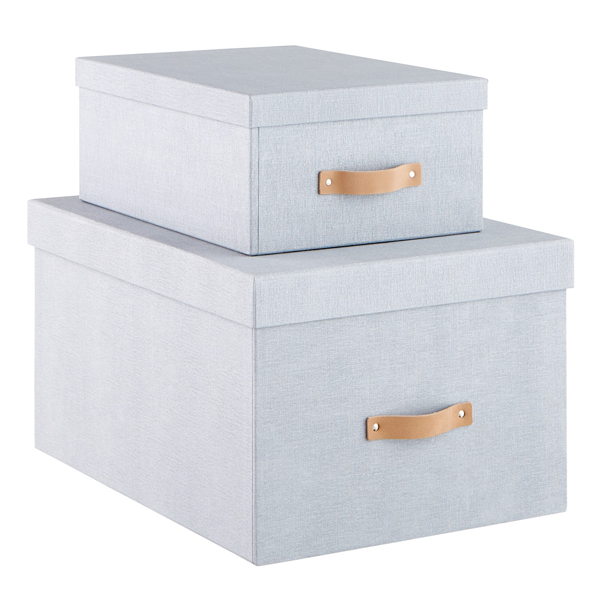 Bigso Silvia Organizational Storage Box, Photo with Leather Ash