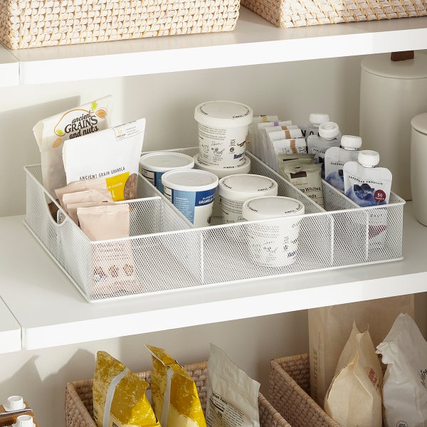 White Mesh Food Storage & Lid Organizers