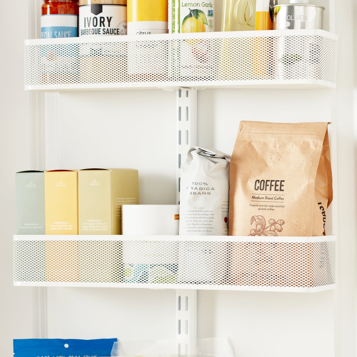 Elfa Mesh White 80" Over the Door Rack