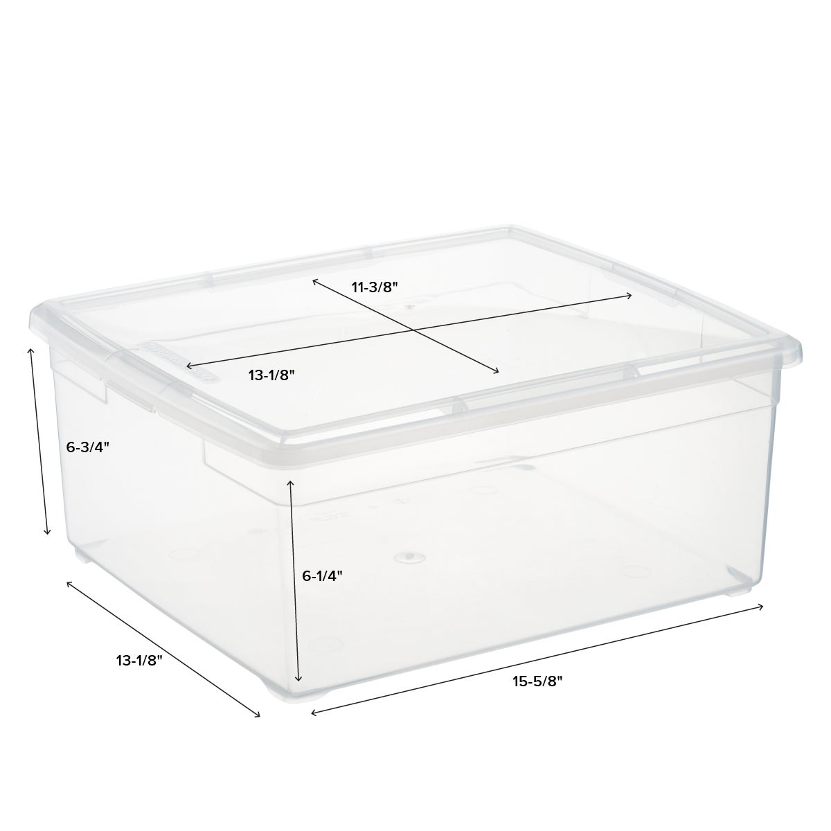 Large Our Tidy Box Lemon, 13-1/4 x 15-3/4 x 6-5/8 H | The Container Store