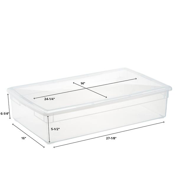 DIMJ Storage Bins, Collapsible Fabric Cube Storage Bin with Clear