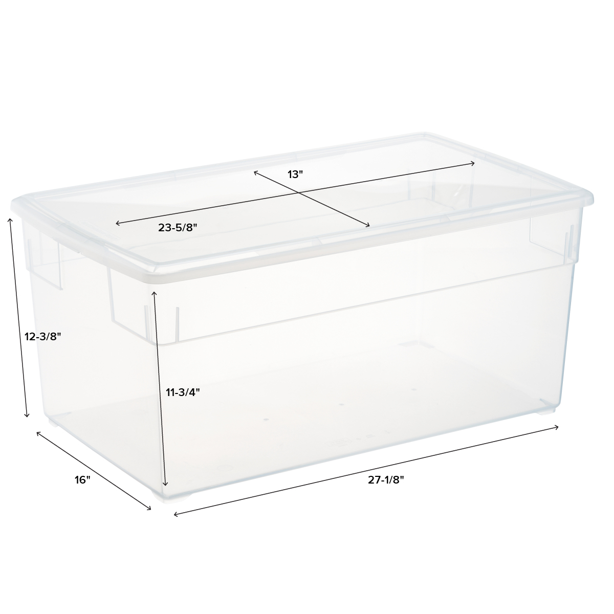 Our Best Box White, 16-1/2 x 12-1/2 x 10-3/4 H | The Container Store