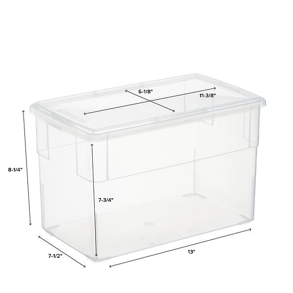 The Container Store Case of 4 Tall Side Profile Drop-Front Shoe Box White