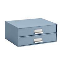 Bigso Stockholm Paper Drawers Steel Blue