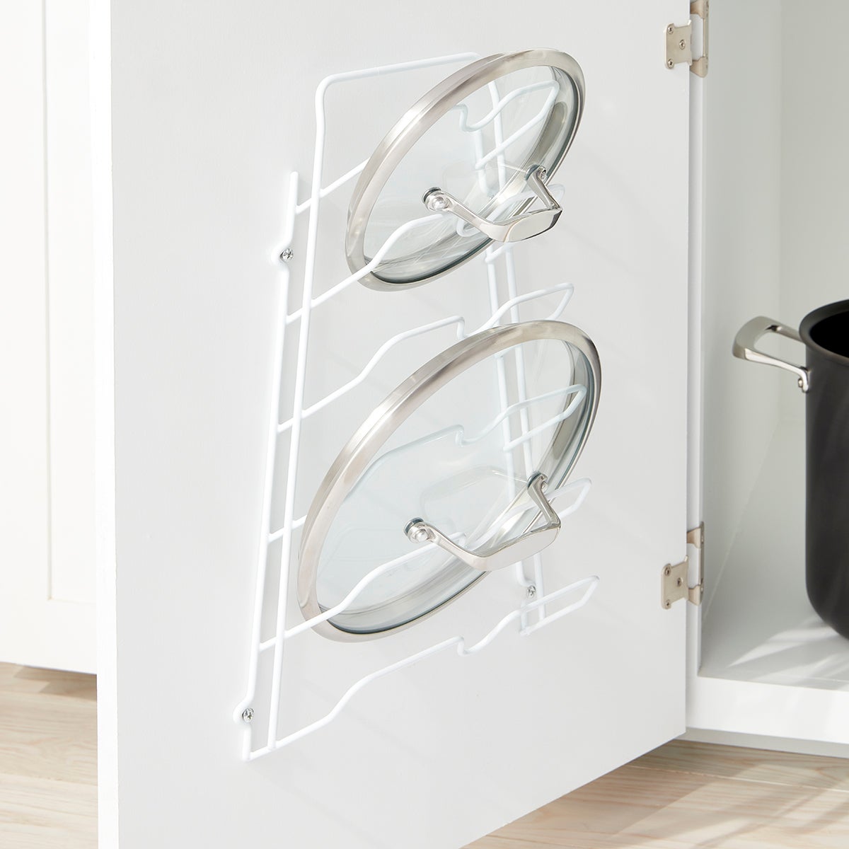 Pull Out Cabinet Rack Cookware Organizer Pots Pans Lids Holder