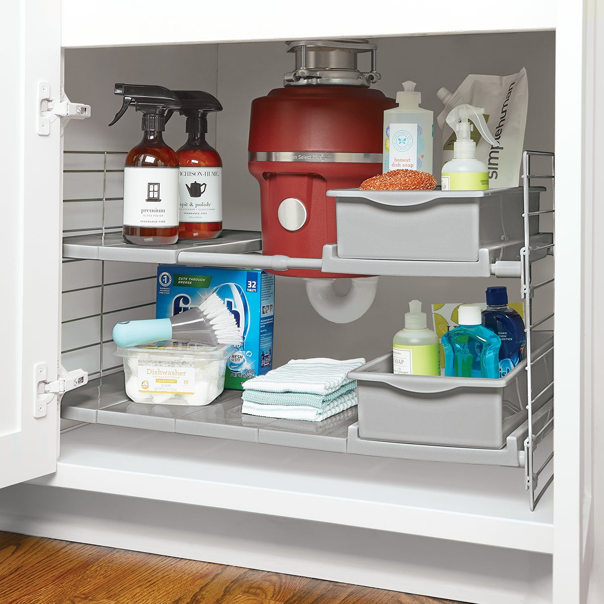 Undersink Bathroom Storage Pictured: Iris Connecting Storage Bins