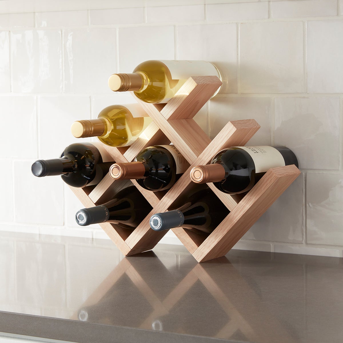 Vertical 8-Bottle Holder