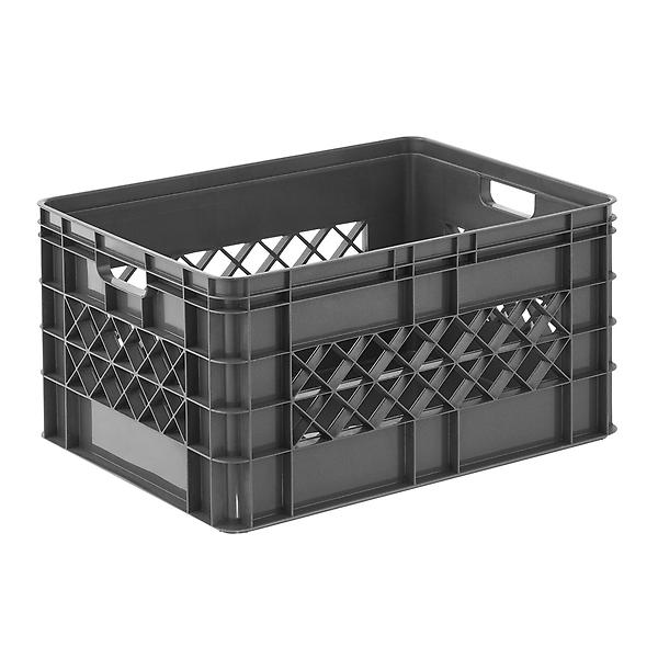 Plastic Storage Crates, Pack of 2 Stackable Plastic Storage Bins with Lids  Container Collapsible Crates Bins Basket for Home Office Kitchen Shoes