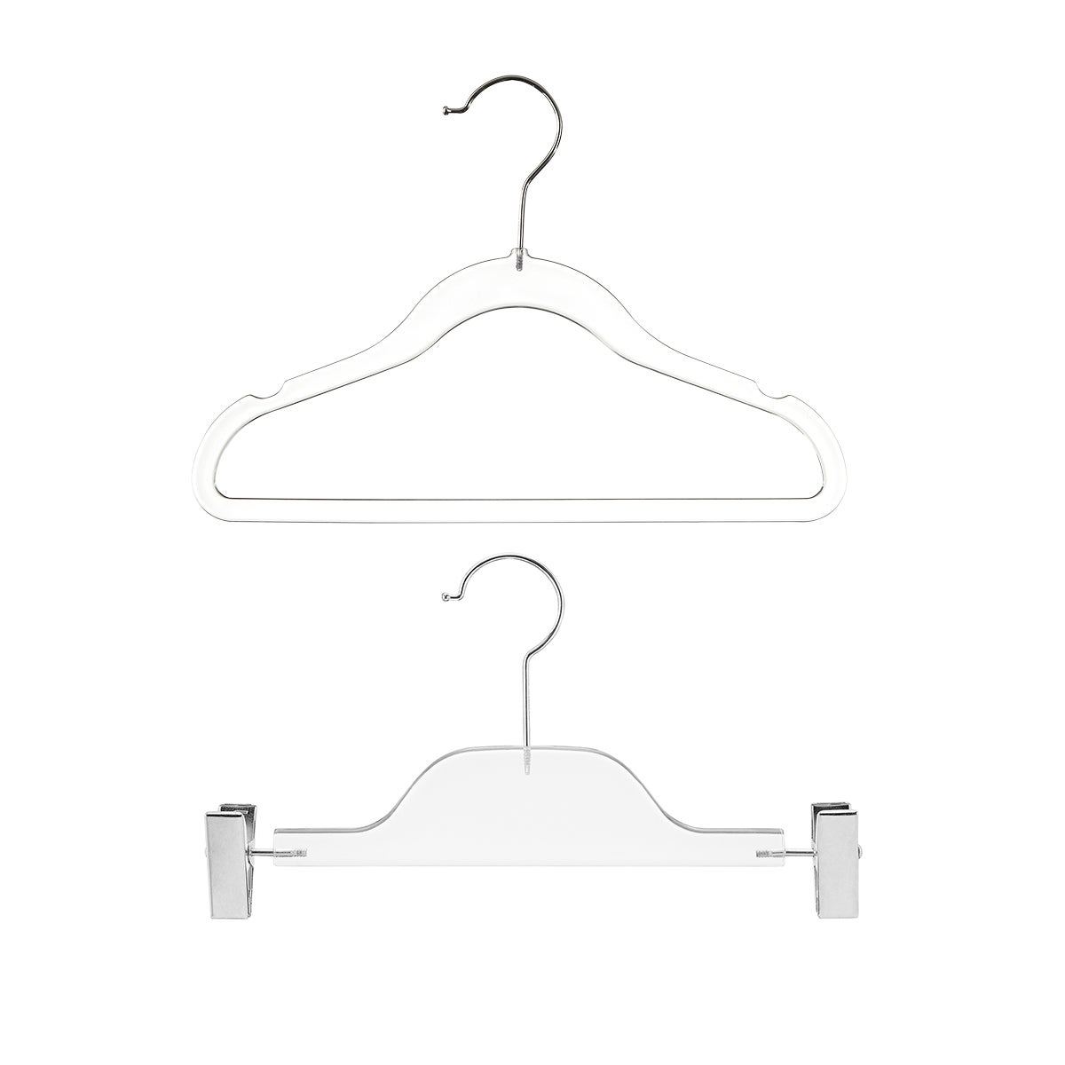 100 Pack Plastic Baby Hangers Children'S Clothes Hangers Kids Hangers -  White