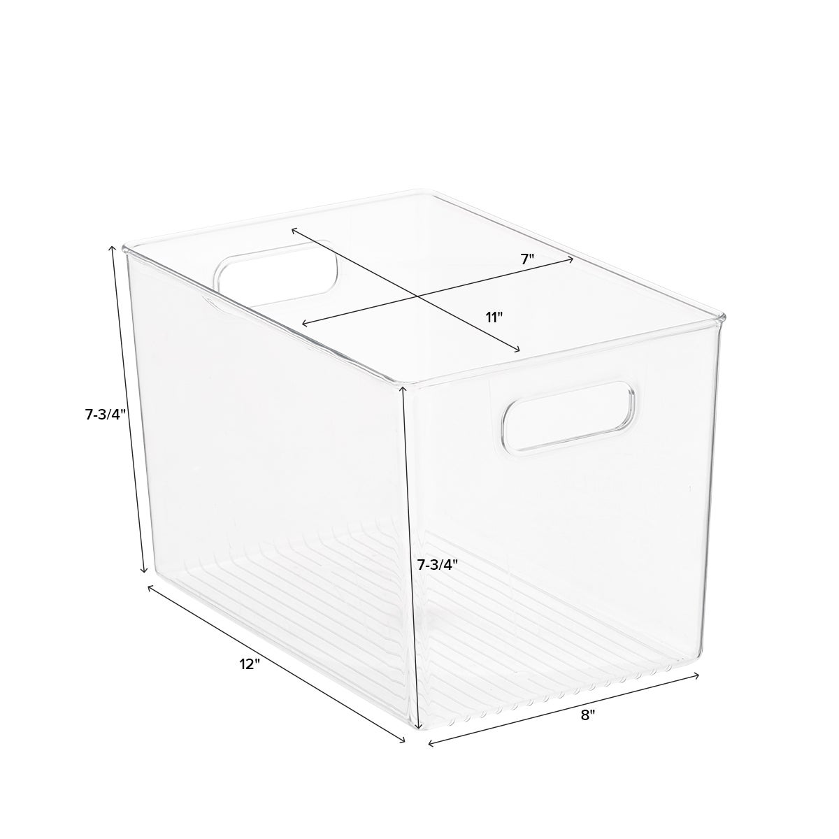 Deep Kitchen Bin with Handles 12 x 10 x 8