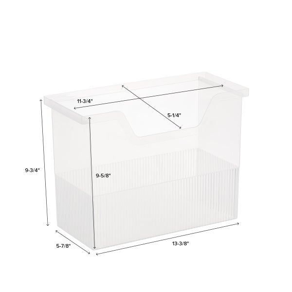 Clear Open-Top File Storage Boxes