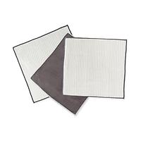 Full Circle Recycled Microfiber All-Purpose Cloths Grey Stripe/Charcoal Pkg/3