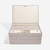 Stackers Supersize Jewelry Box Starter Set Taupe Set of 3