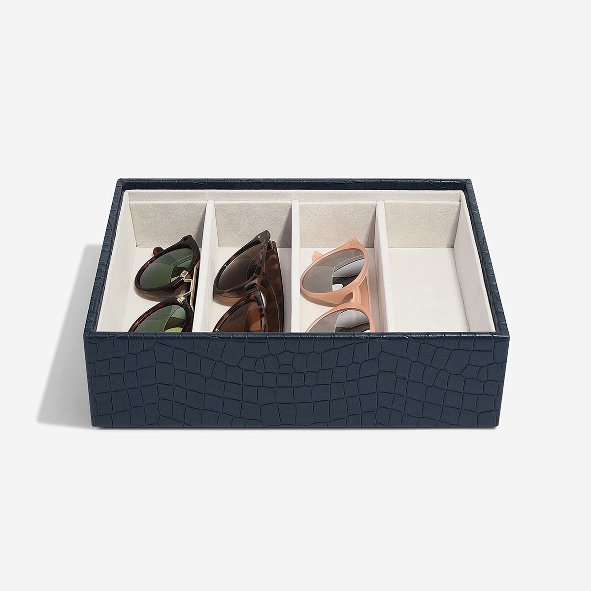 navy croc stackers