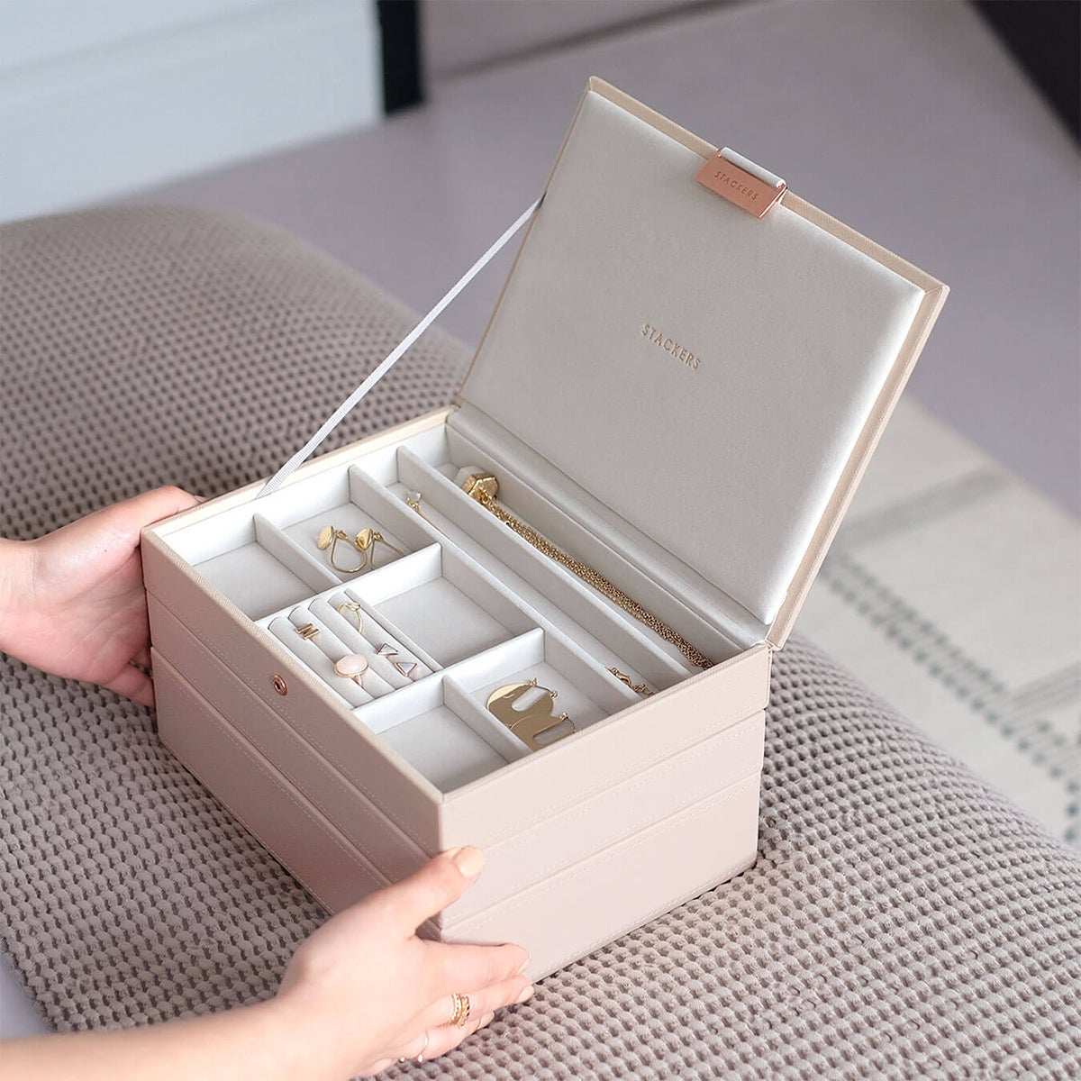 Stackers Classic Jewelry Box Set of 3 The Container Store
