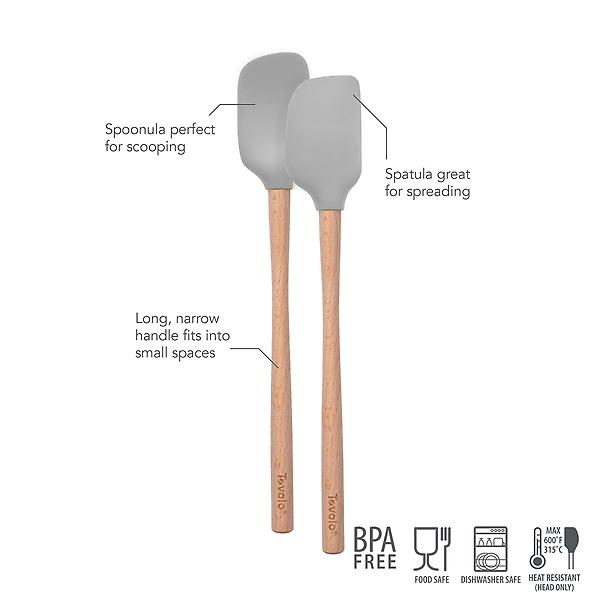 Tovolo Silicone Tool Set: Charcoal; Mini Spatula; Mini Spoonula, Scoop &  Spread, Mini Scoop & Spread 