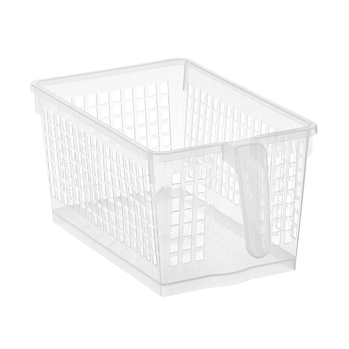 Plastic Storage Box w/ Handle Container Organiser Crate Basket Office  Kitchen