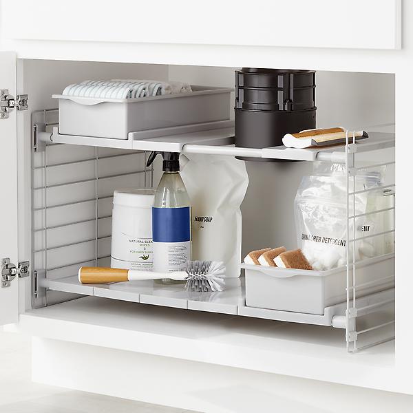 Expandable Under Sink Organizer and Storage – Healthier Spaces Organizing