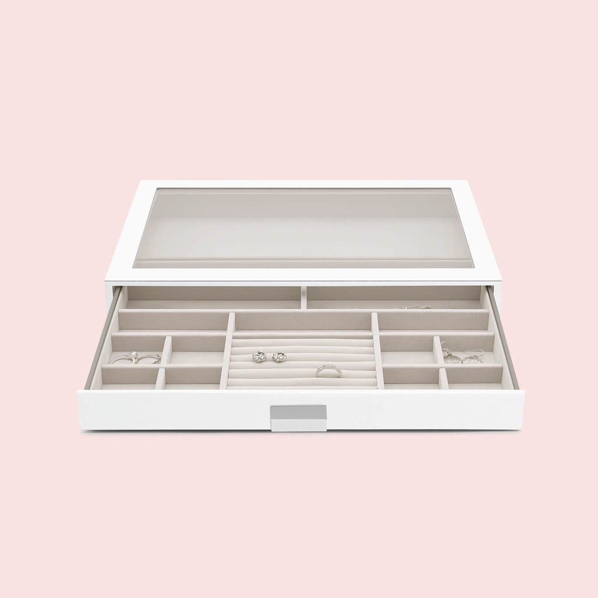 White Supersize Stackers Premium Stackable Jewelry Box The Container