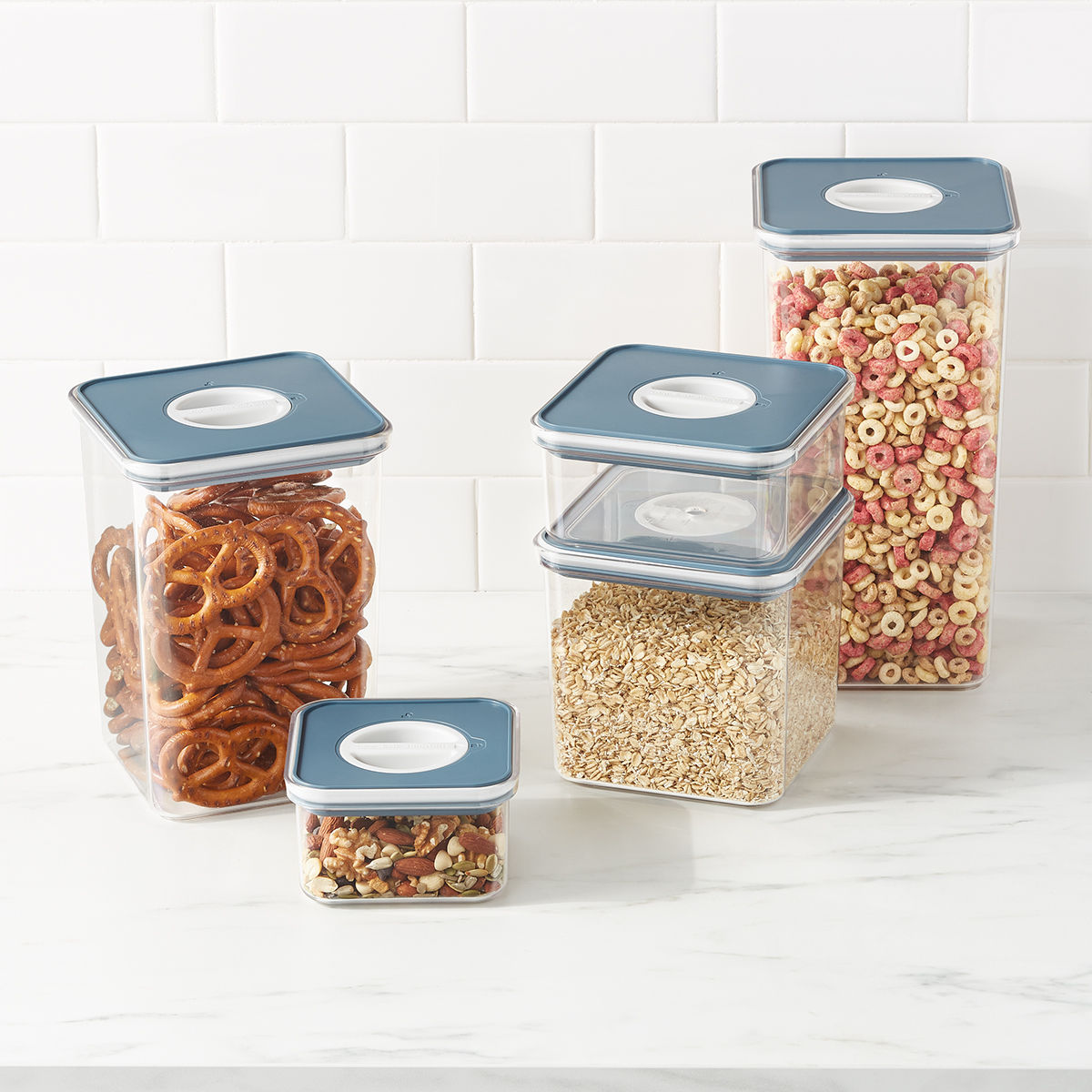 Divided Food Storage Containers With Lids Airtight | Kitchen Canisters |  Transparent Flour Container For Kitchen Pantry Organization And Storage