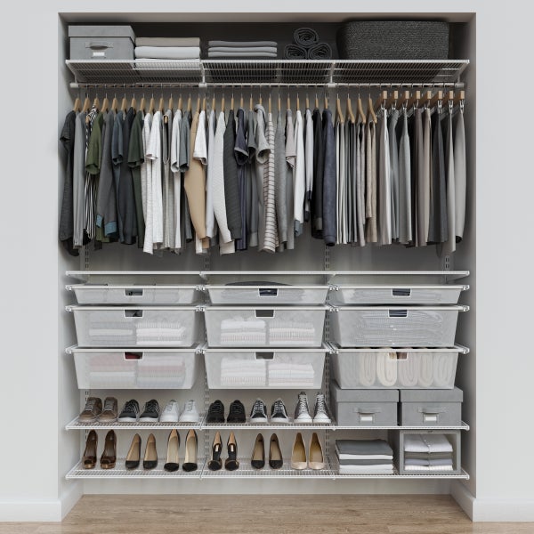 Elfa Classic 6' White Reach-In Closet Solutions