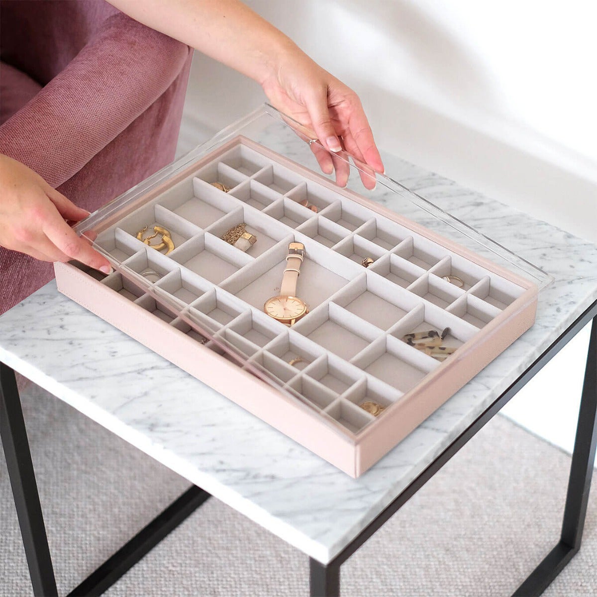 Container store acrylic discount jewelry organizer