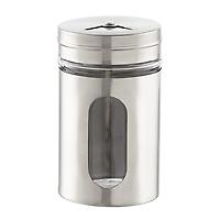 2.7 oz Glass Spice Jar w/ Shaker Lid Stainless Steel