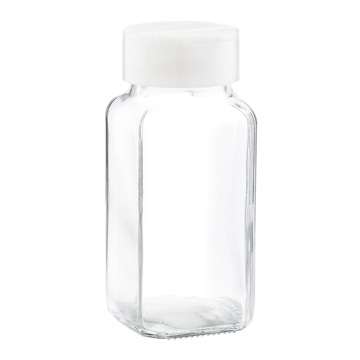 The Container Store 6 oz. Glass Shaker w/ Butterfly Lid White, 2 x 2 x 4-1/2 H