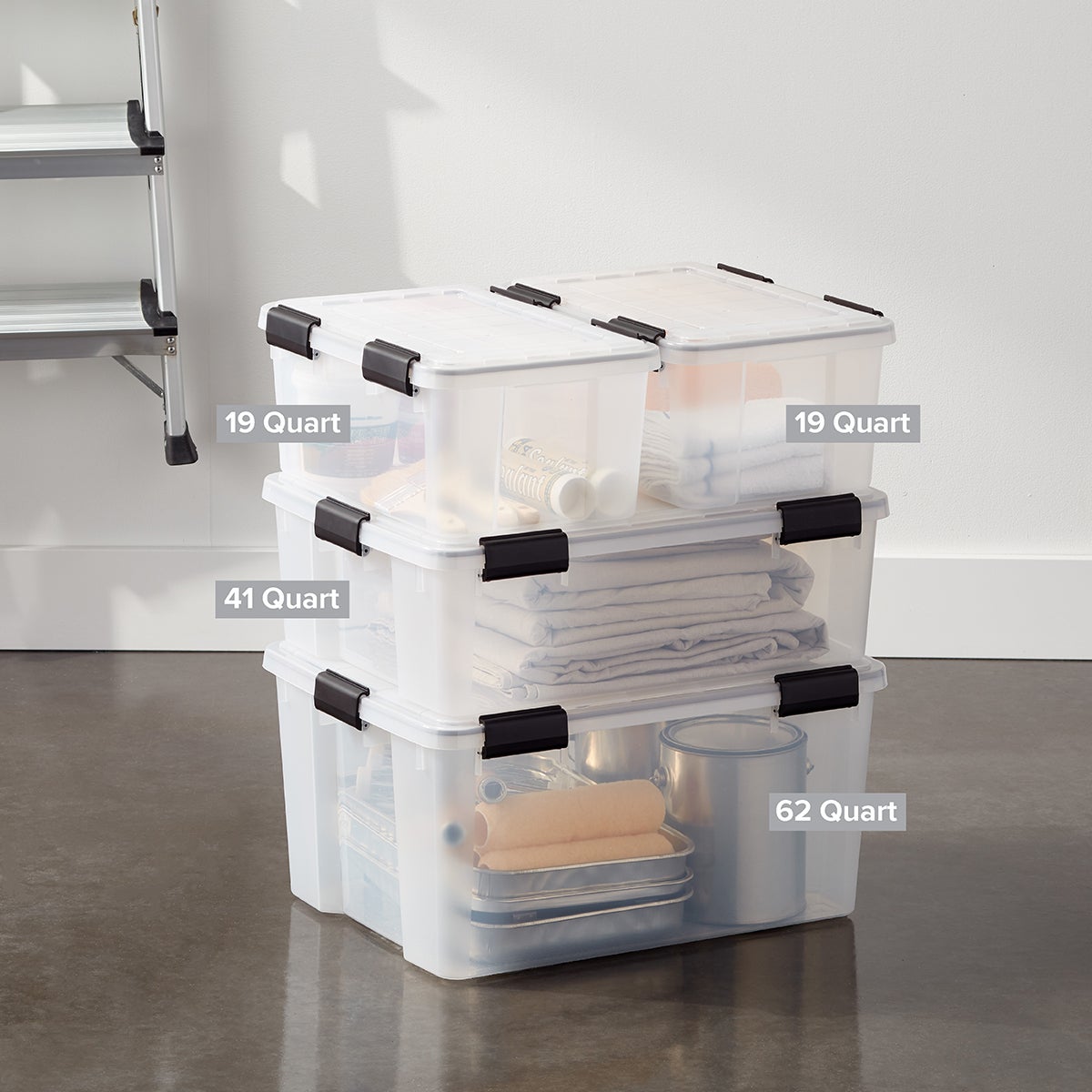 Clear Weathertight Totes The Container Store