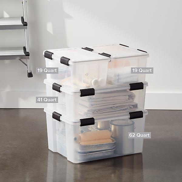 IRIS Weathertight Storage Box, 30.6 Quart, 6 Pack 30.6 Qt. - 6